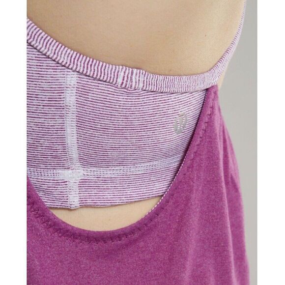 Lululemon Let It Loose Tank Top Cutout Workout Top Built In Bra Purple size 6 - Picture 12 of 12